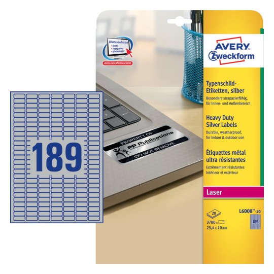 Heavy Duty Silver Labels | Avery