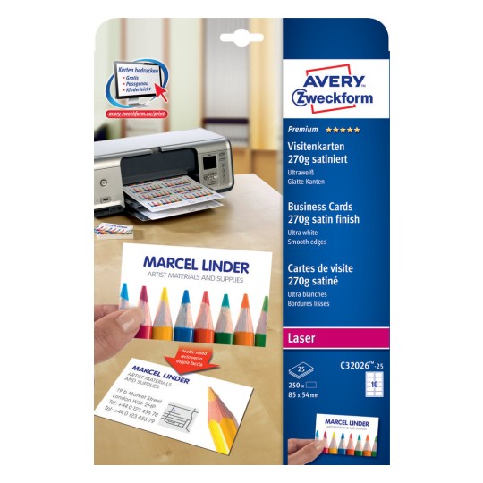 Premium Business Cards C326 25 Avery