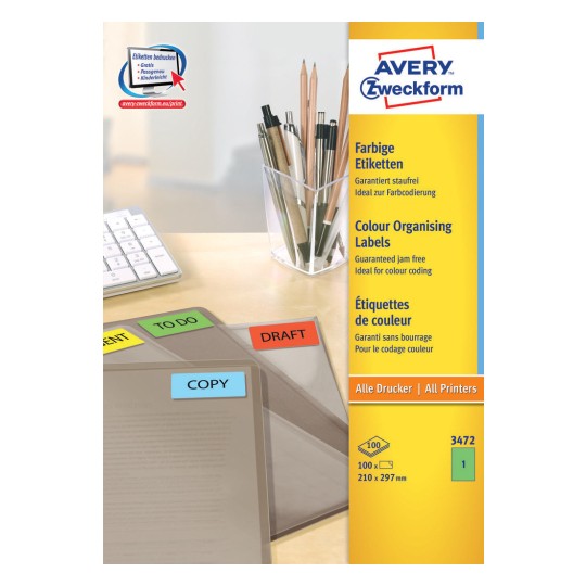Coloured labels | 3472 | Avery