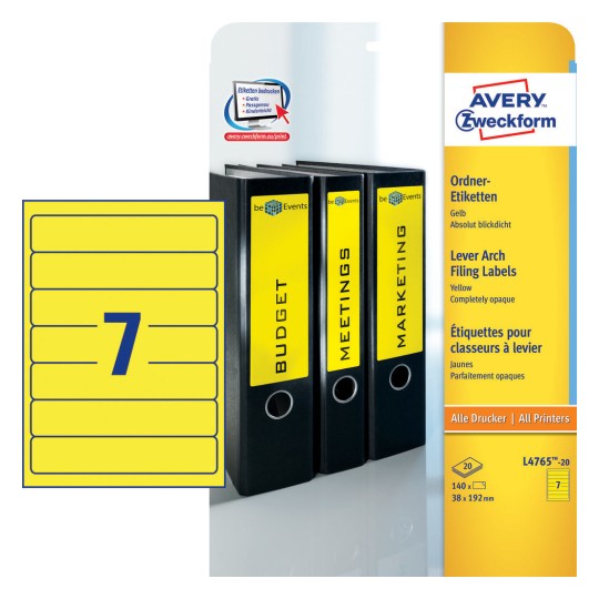 Lever Arch Filing Labels | Avery