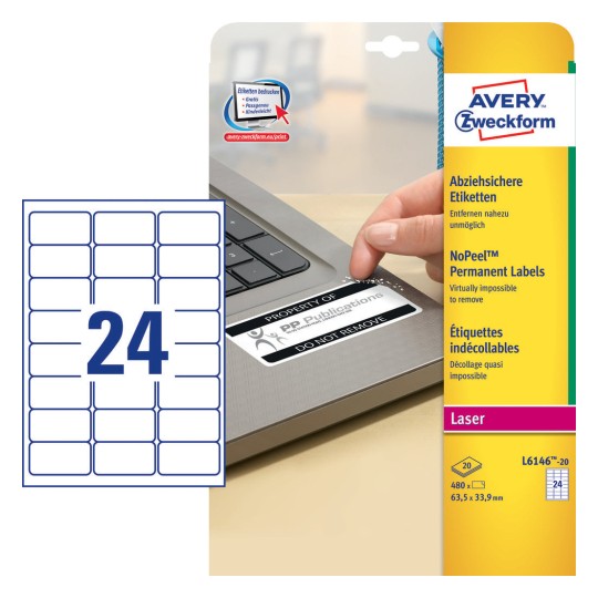 Tamper proof labels L611220 Avery