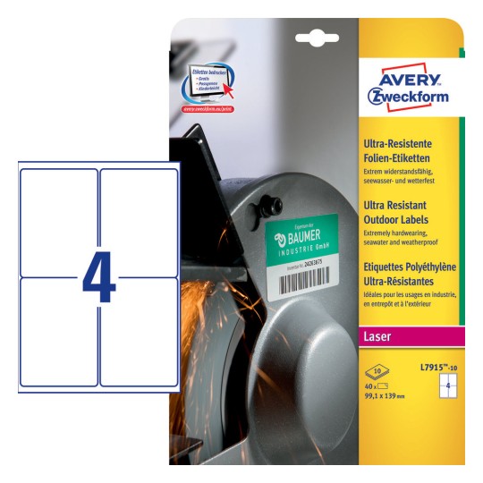 Highly Adhesive Paper Labels | L7875-20 | Avery