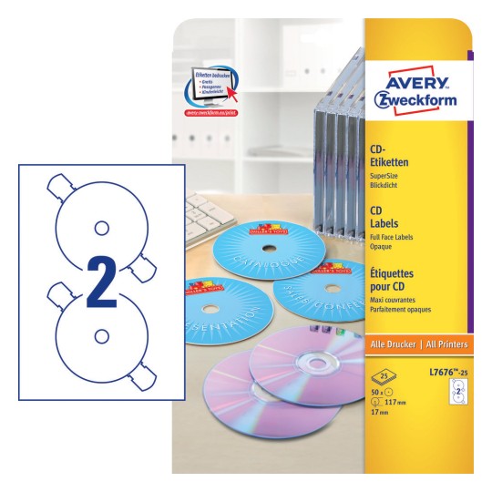 CD Labels ClassicSize | L6043-25 | Avery