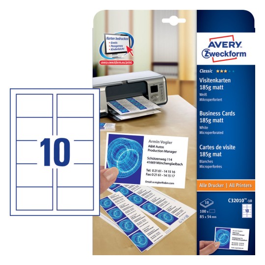 Classic Business Cards C310 10 Avery