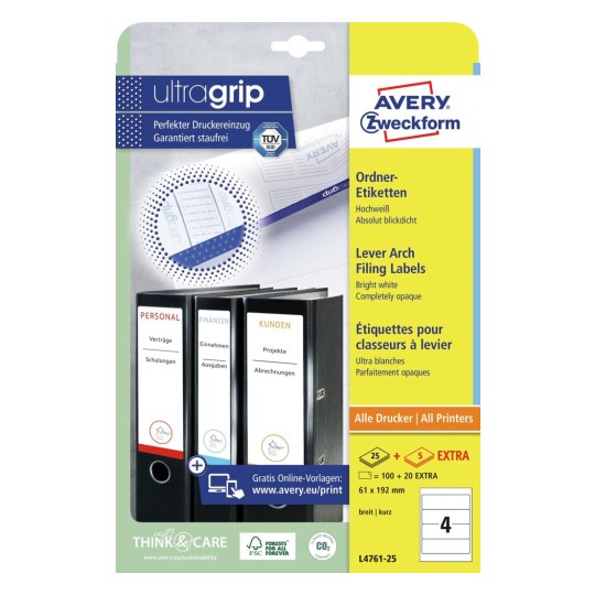 Filing Labels | L4761-25 | Avery Zweckform