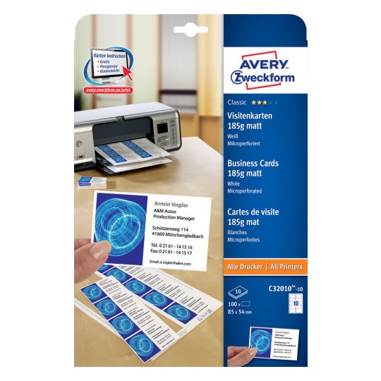 Classic Business Cards C310 10 Avery