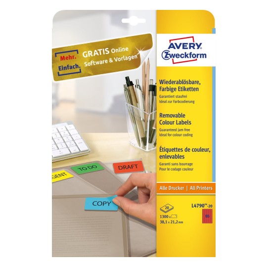 Coloured labels | L4790-20 | Avery