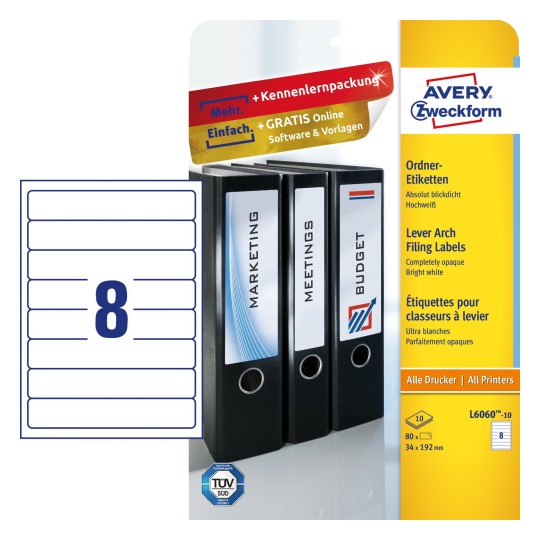 Lever Arch Filing Labels | Avery