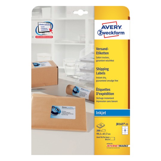 Avery Etiketten J8165 - etiketten kostenlos ausdrucken