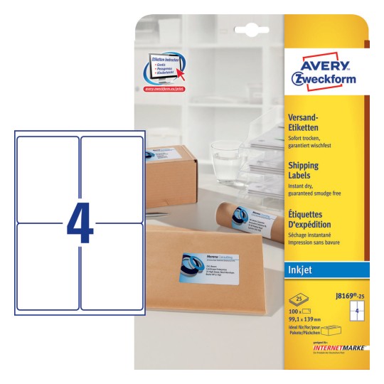 Mailing labels J816925 Avery