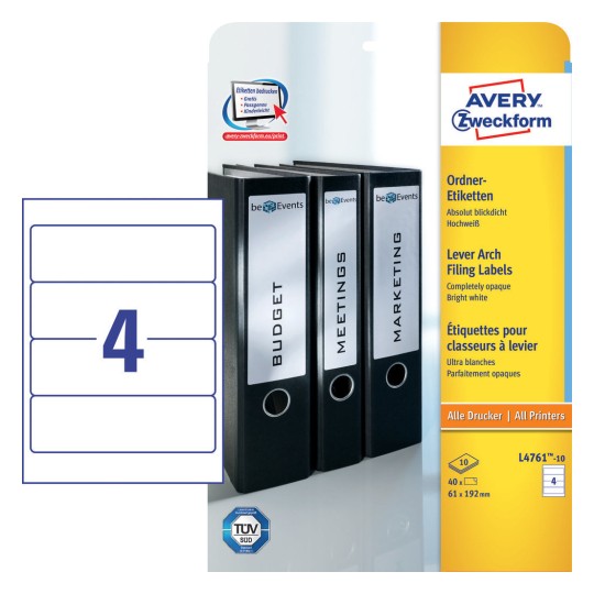Lever Arch Filing Labels | Avery