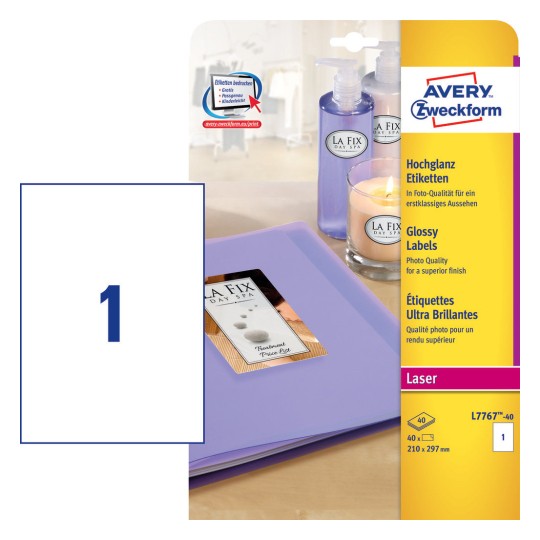 Crystal Clear labels | L7780-25 | Avery