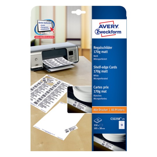 Perforated shelf edge labels