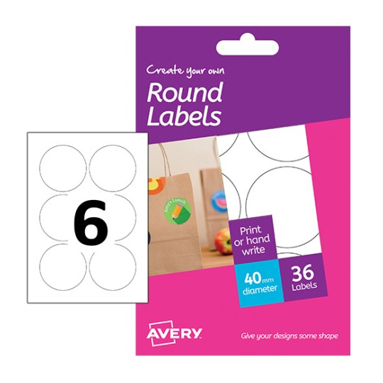 Round labels | HRR01 | Avery