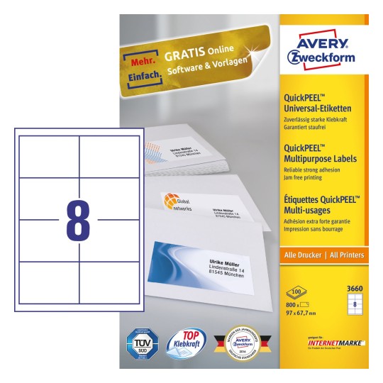 Multipurpose General Use Labels 3660 Avery Das avery zweckform sortiment mit mehr als 1500 artikeln lässt nahezu keine wünsche offen: multipurpose general use labels 3660