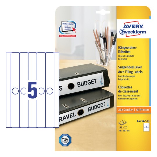 Lever Arch Filing Labels | Avery