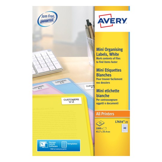 Mini Multipurpose Labels | L7654-25 | Avery