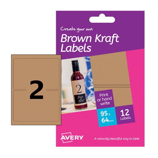 Brown Kraft Labels | HBK02 | Avery