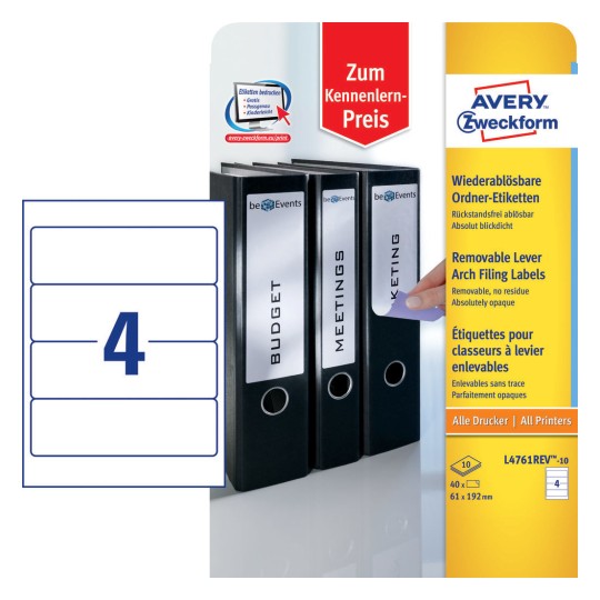 Lever Arch Filing Labels | Avery