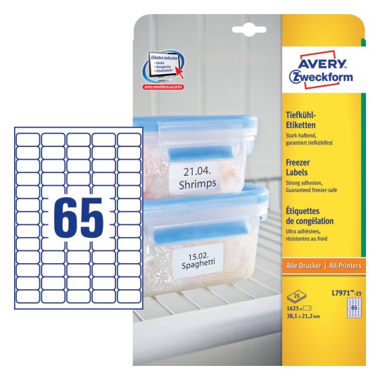 Freezer Labels L7970 25 Avery