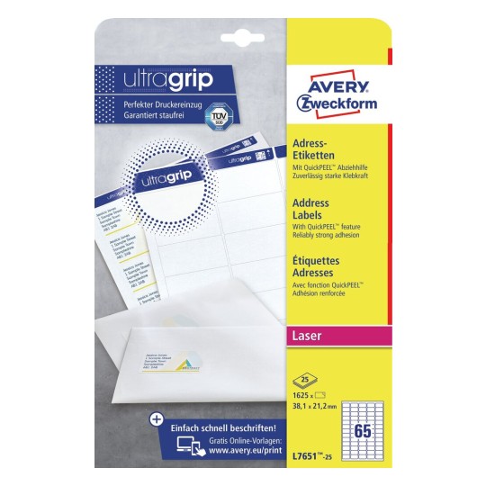 Address Labels | L7651-25 | Avery