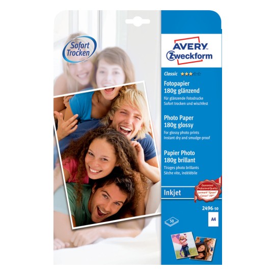 AVERY Papier photo Premium A4 250g/m² 2555-C pas cher 