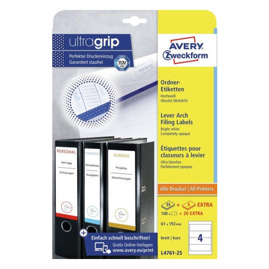 Filing Labels L4761 25 Avery