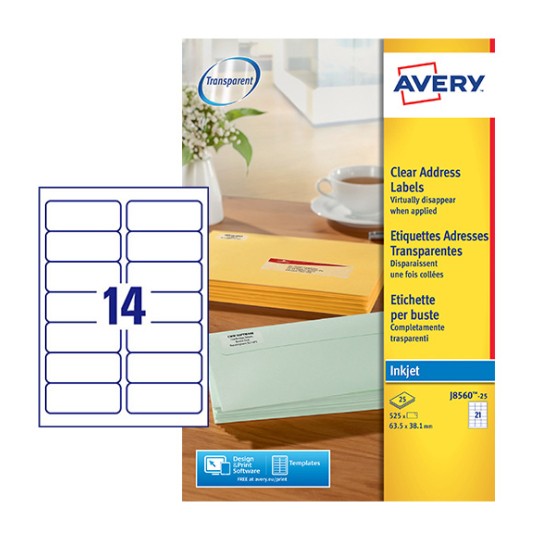 clear address labels j8560