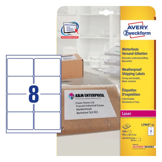 Avery clear mailing address labels