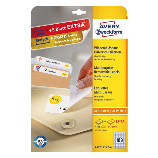 Multipurpose General Use Labels L4731rev 25 Avery