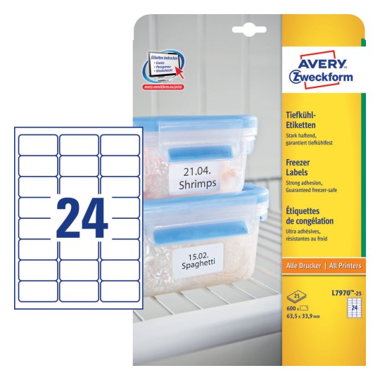 Freezer labels | L7970-25 | Avery