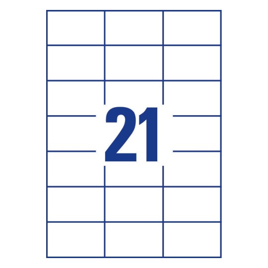 Avery labels 21 to a page