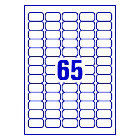 A4 labels 65 per sheet